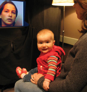 Between the ages of 4 and 6 months, babies can identify their native language from a foreign one by watching a speaker's facial movements in silent video clips.